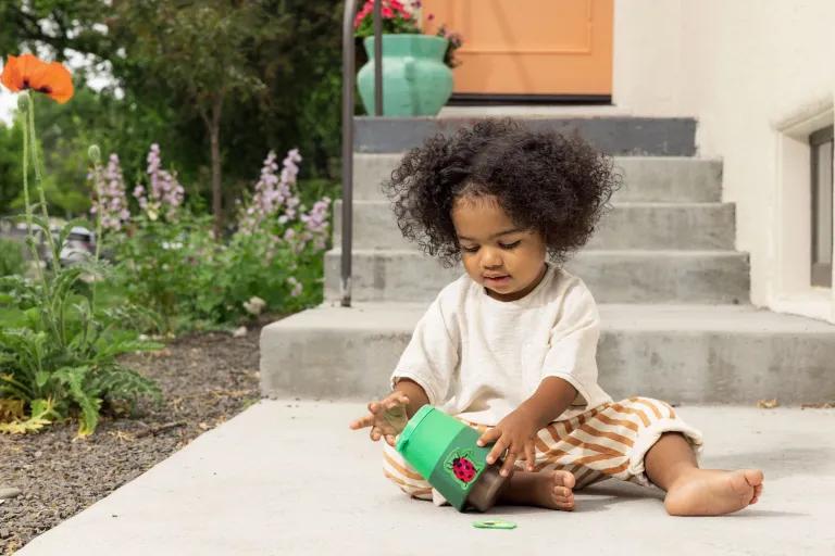 1 year old playing